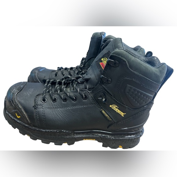 Thorogood Black Leather Boots - Picture 4 of 8